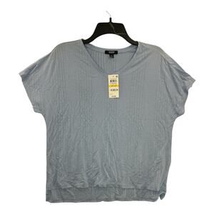 Alfani Super Soft Ribbed Pajama Top Medium